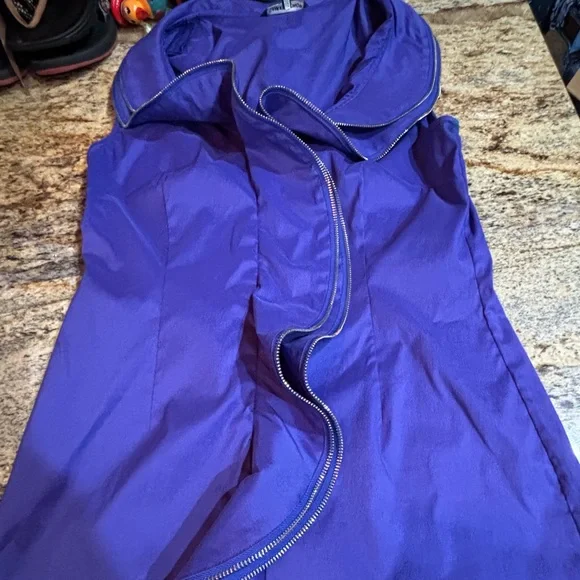 Samuel Dong Double Zipper Ruffle Shimmer Stretch Sheath Dress, Size Medium - Picture 2 of 7